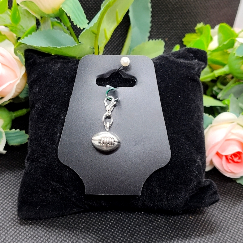 Football Lobster Clasp  Charm Pendant for Bracelet Purse Zipper